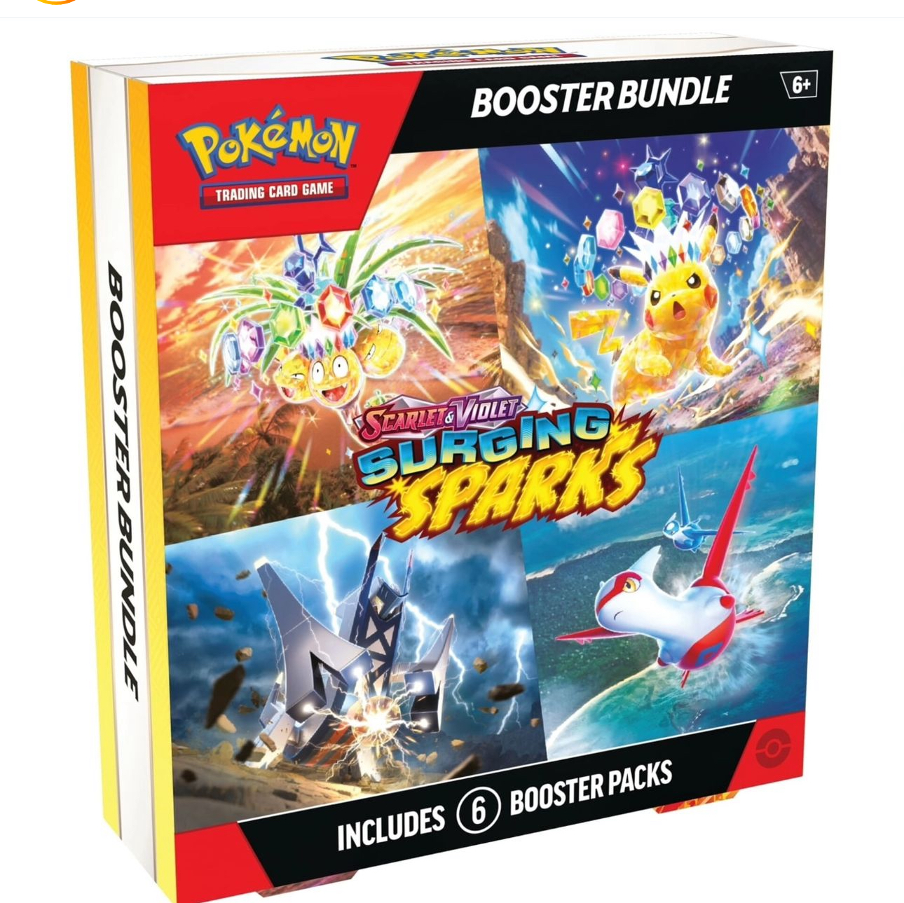 Photo illustrant le Bundle EV08 de Pokémon Étincelles Déferlantes qui sort en novembre 2024. Keytwo